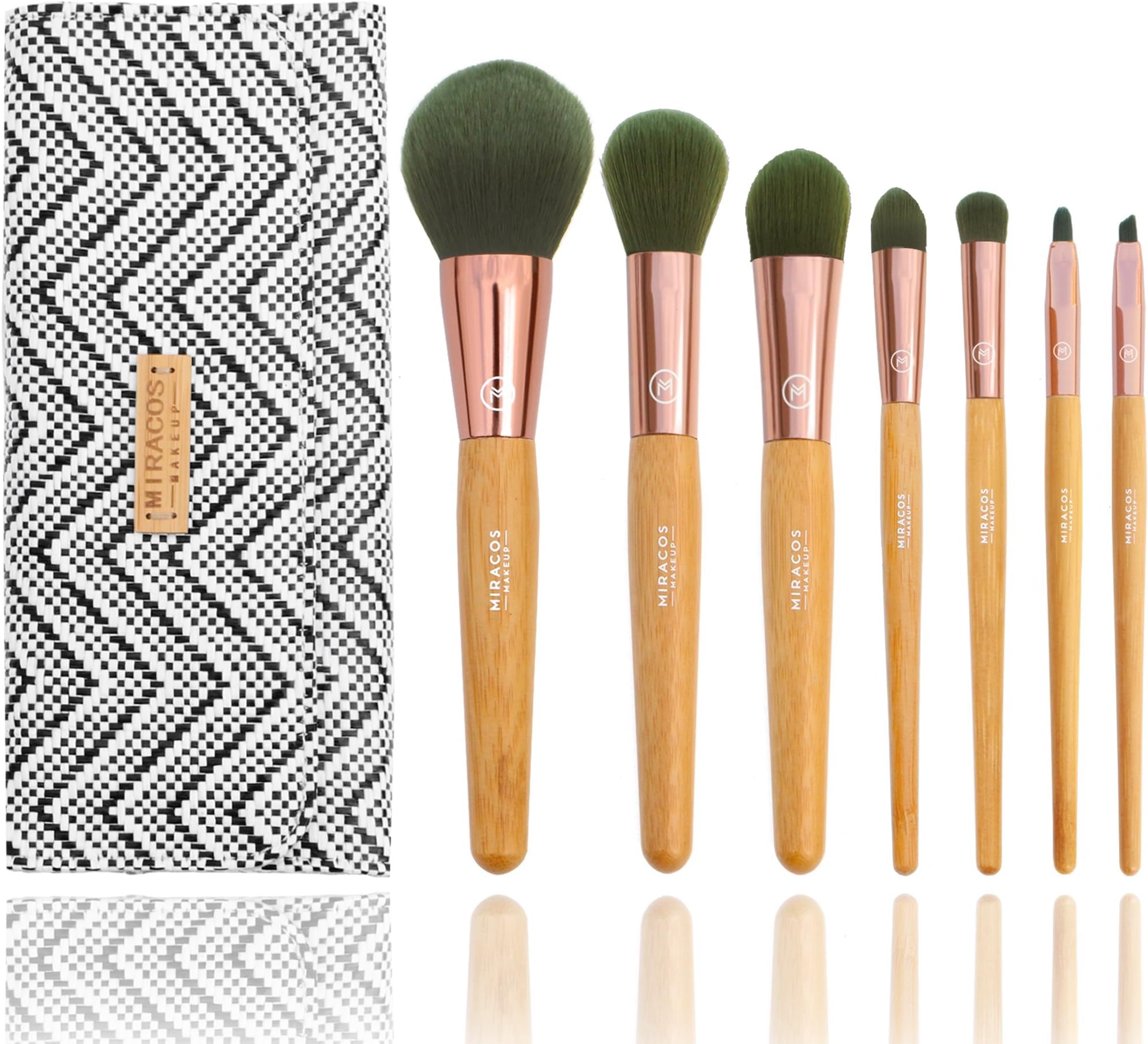 BESTOPE 7 Pcs Makeup Brush Set Premium Cosmetic Brushes Professional Synthetic Foundation Blending Blush Lip Powder Liquid Cream Brush Kit