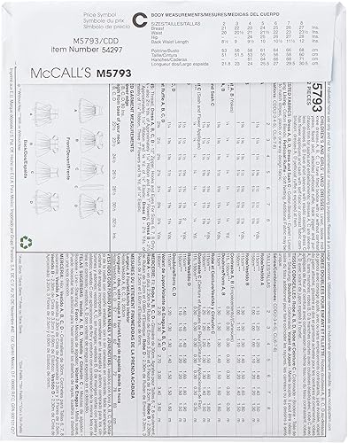 Miniatura 6 de McCall's Patterns M5793 Vestidos forrados para niñosniñas, talla CL (6-7-8)
