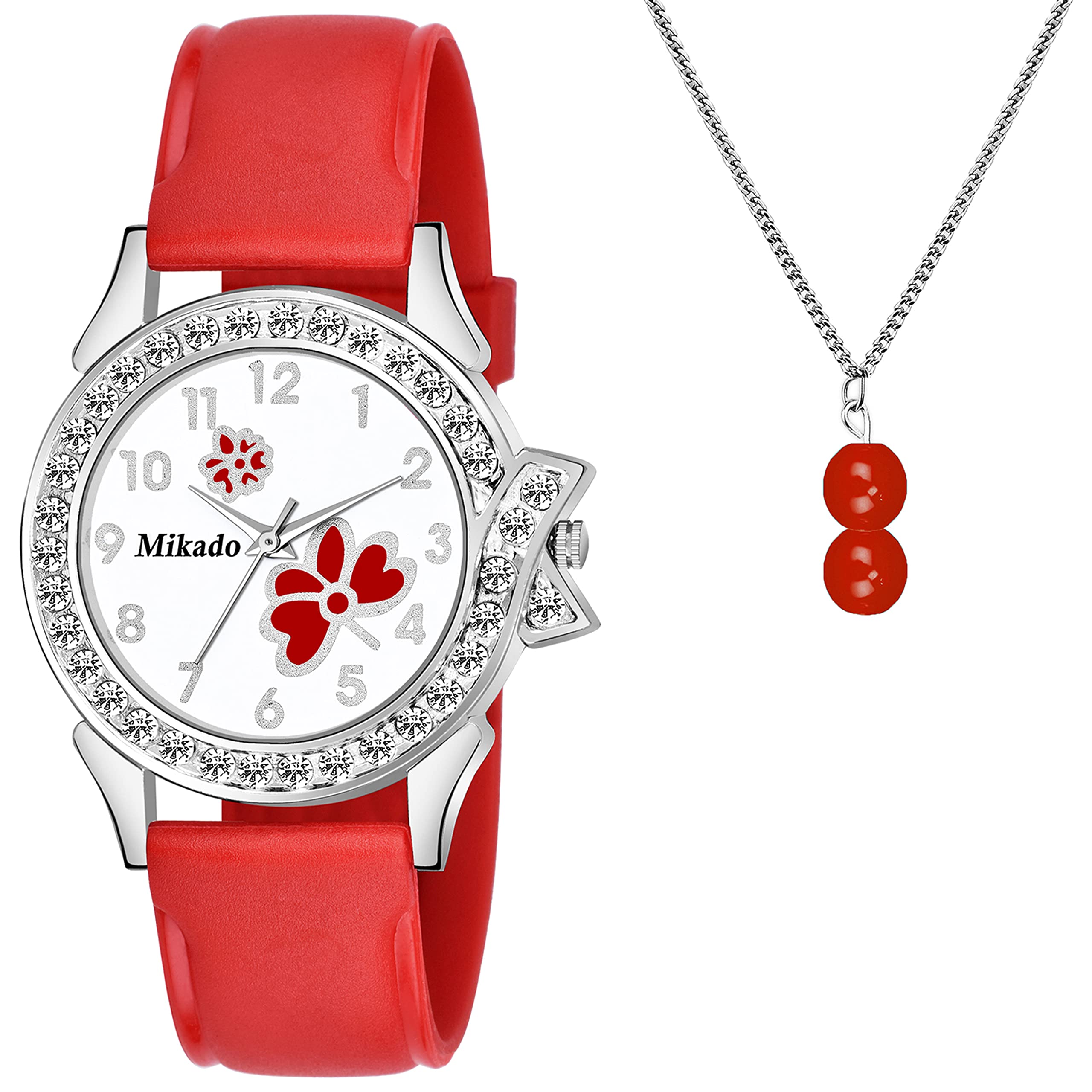 Mikado Beautiful Blossom Analog Watch with Pendant for Women (B09XXKKGF2) Amazon Price History, Amazon Price Tracker