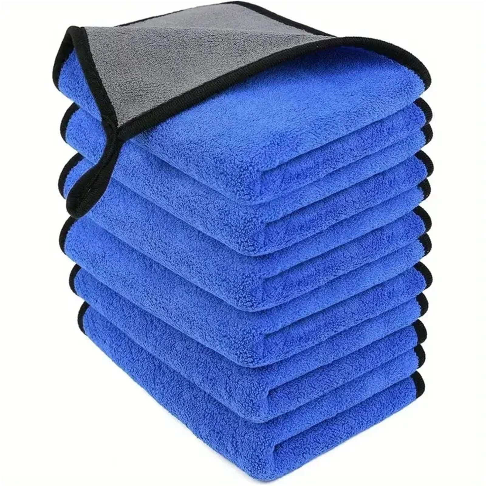 GMEqfhpOPS 1-4pcs Microfiber Car Washing Towel Soft Quick Drying Windows Mirrors Wiping Rags Home Double Layer Cleaning Cloths 500GSM Towels Bath(30x60cm,1PC)