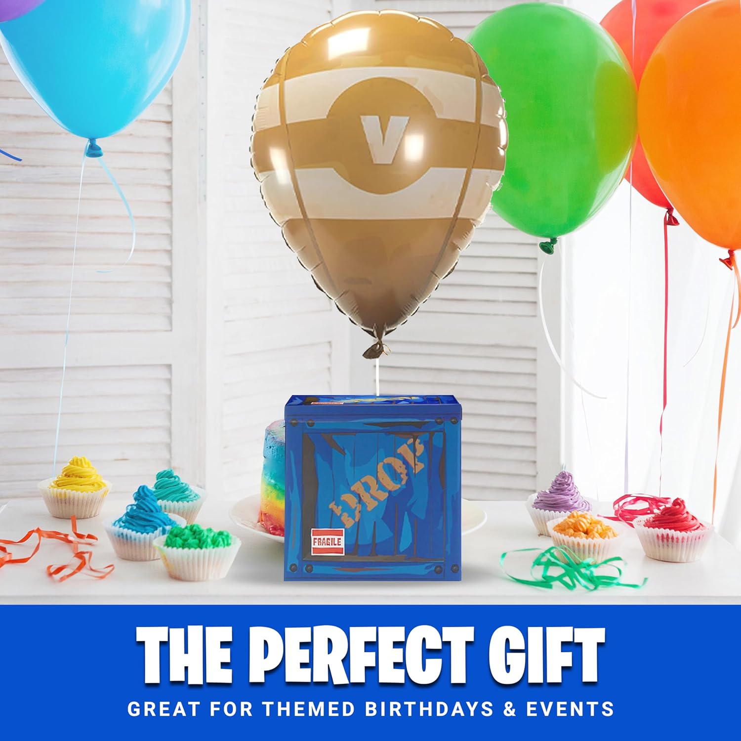 Loot Drop Box with Yellow Balloon