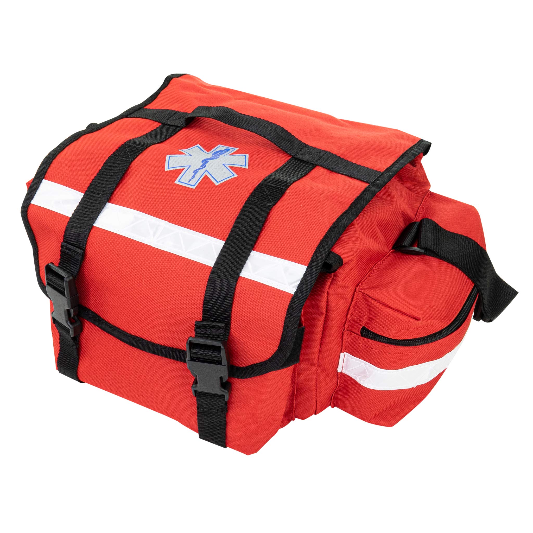 LINE2designEMS EMT Firefighter Paramedic First Responder First Aid Rescue Trauma Bag Red