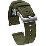 BARTON Canvas Quick Release Watch Band Straps - Choose Color & Width - 18mm, 19mm, 20mm, 21mm, 22mm, 23mm, or 24mm