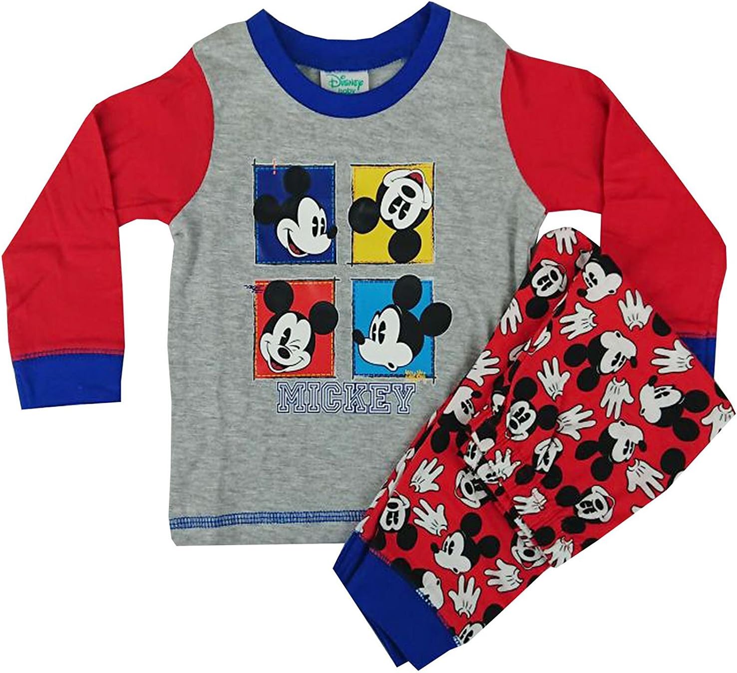 Baby Boys Mickey Mouse Long Length Pyjama Set ((6-9 Months))