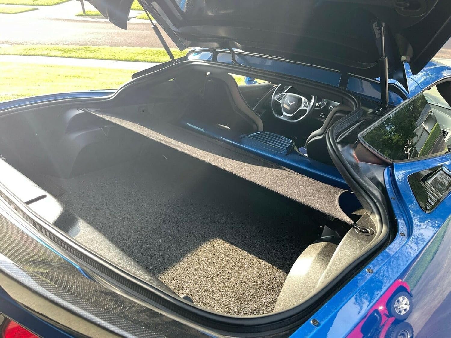 Rear Trunk Security Upper Lower Shade Cover Black for Corvette C7 Z06 Z51 2014-2019