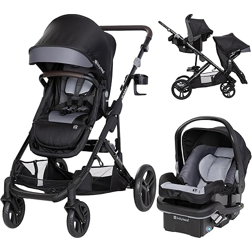 Baby Trend Morph Single to Double Modular Travel System, Black