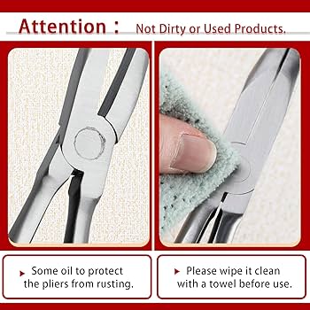 Long Reach Bent Nose Pliers 10 Inches 90 Degree Intermeshed