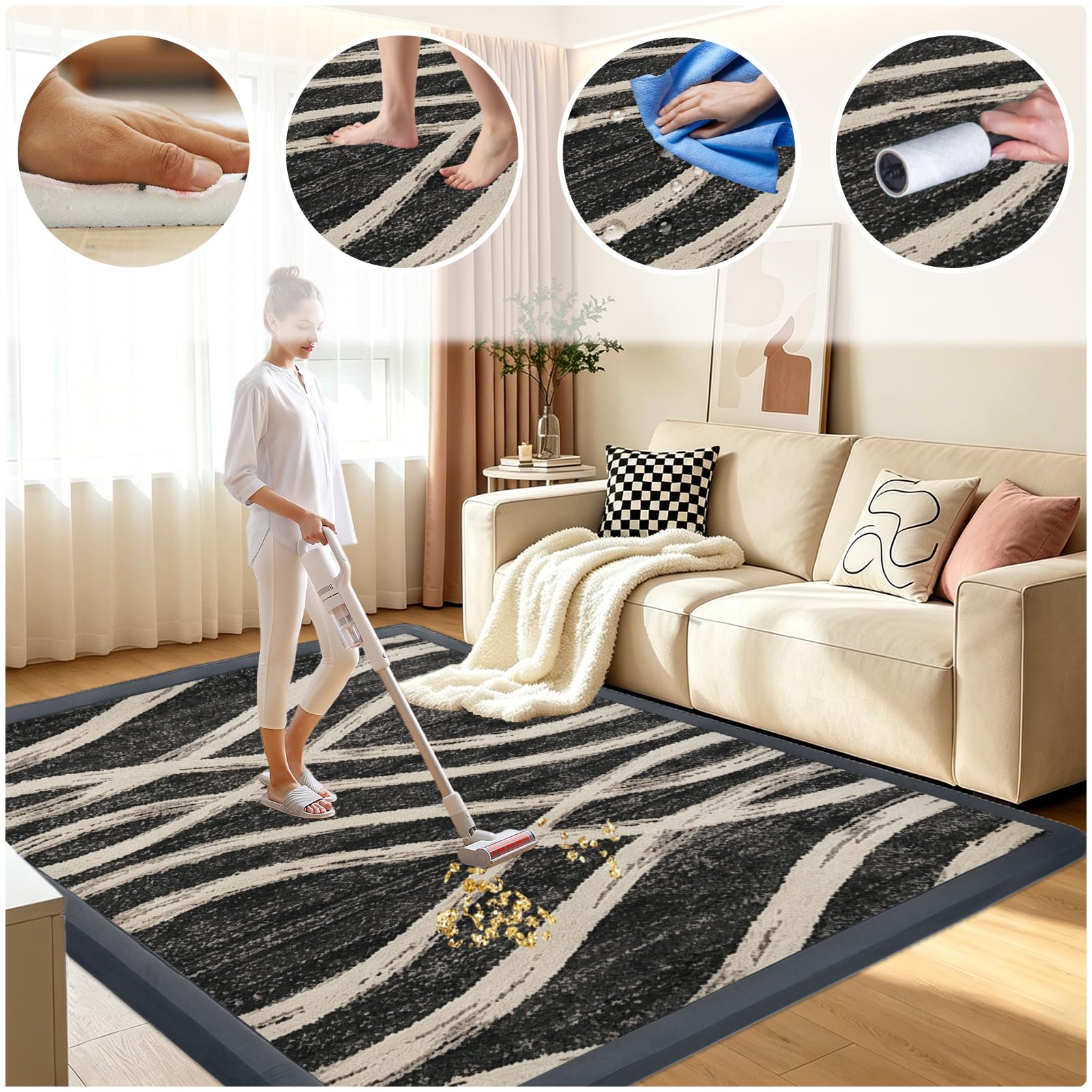 Dywan dla noworodka 2 cm maty do zabawy dla dzieci 140 x 180 cm | Zmywalny, antypoślizgowy, miękki tatami do jogi, ćwiczenia na raczkowanie, łóżko do kojca i zabaw dla dzieci