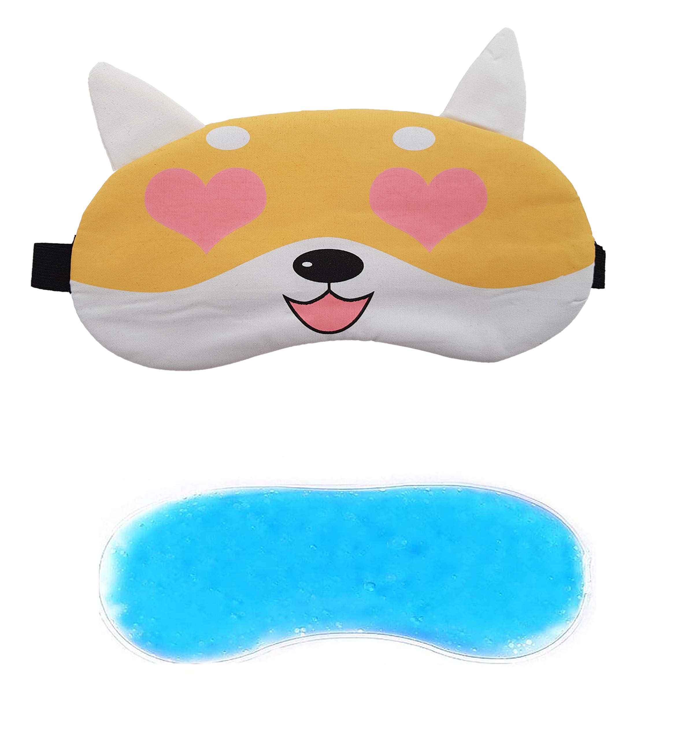 Jenna Fabric Face Heart Ice Gel Sleepingeye Mask For Insomnia, Meditation, Puffy Eyes And Dark Circles - Heart,Multicolor-picture-16