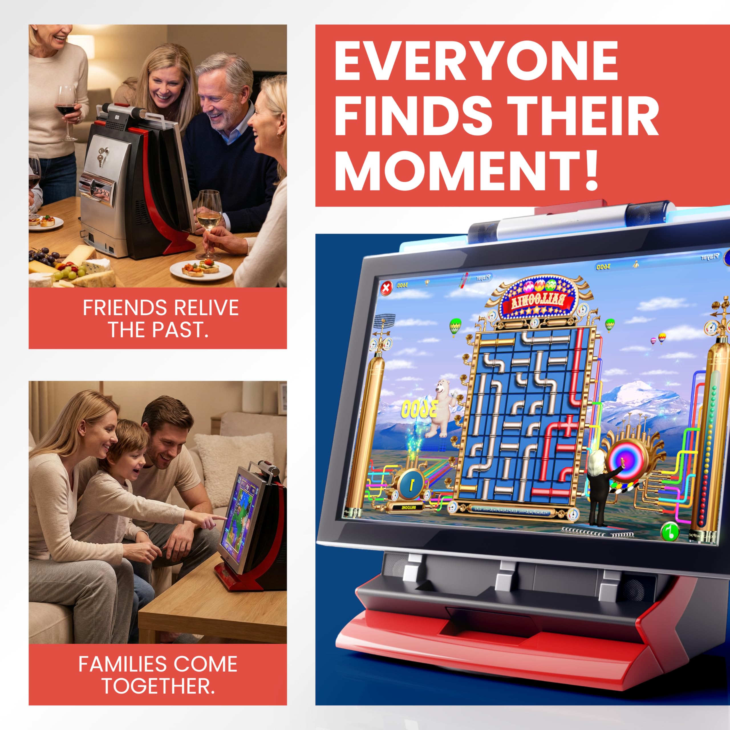 JVL Echo 22'' Touchscreen Bartop Arcade Machine for Home — 149