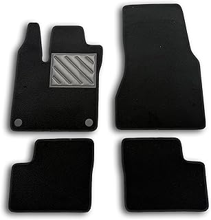 Tapis de Voiture sur Mesure Renault Twingo III (2014-), avec seuils de Porte en Caoutchouc renforcé et Boutons de Fixation