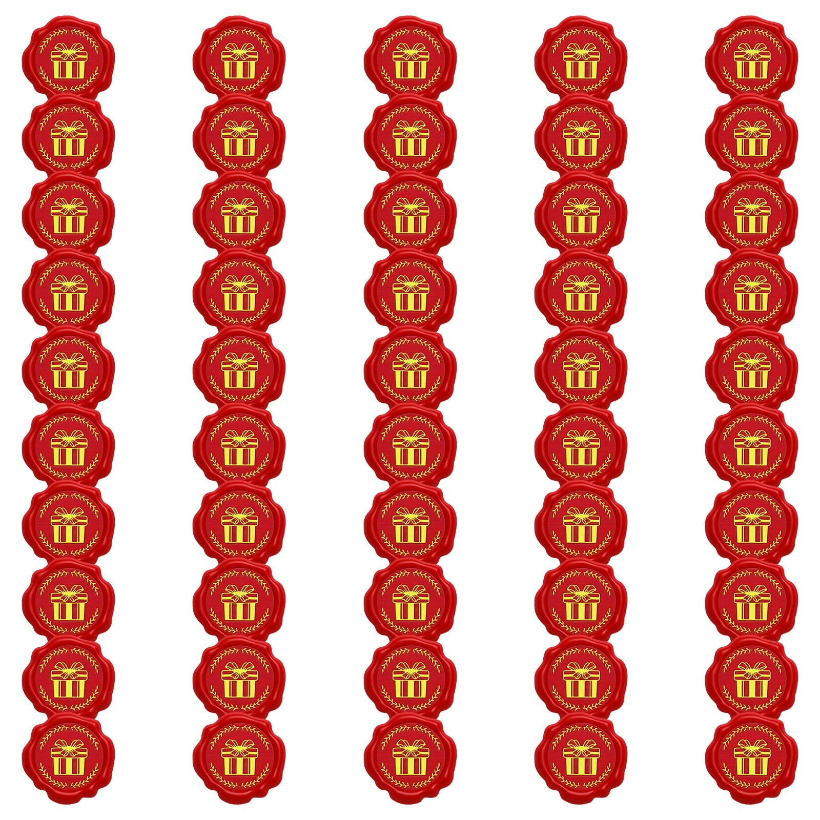 of 50 Heart Waxes Seal Sticker for Various Occasions Invites Card Decoration Envelope Seal
