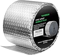 VIVOSUN Double Bubble Foil Insulation Roll 6" x 25 ft - Reflective HVAC Pipe Duct Wrap for Attics, Garages, Windows - Weatherproof Thermal Barrier