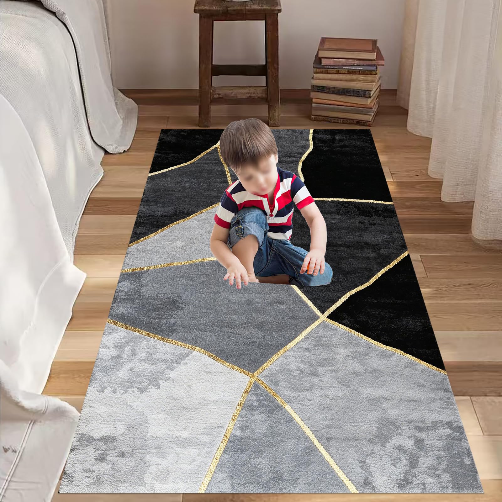 120 x 450 cm Teppich Läufer Flur Lang Küchenteppich Korridor Teppich