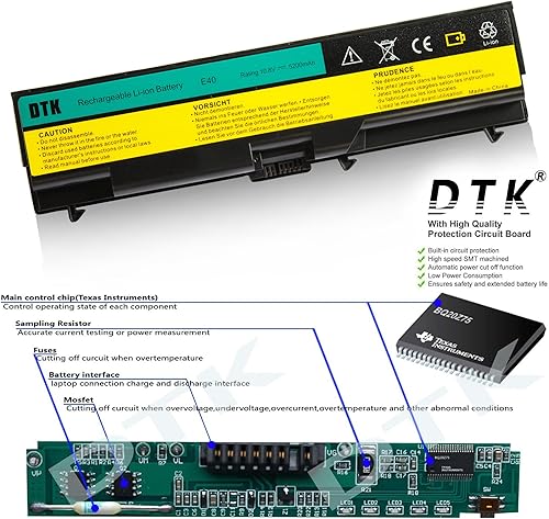 Miniatura 2 de Dtk Batería para portátil Lenovo Thinkpad E40 E50 Edge 0578 E420 E425 E520 E525 L410 L412 L420 L421 L510 L512 L520 Sl410 Sl410k Sl510 T410 T410i