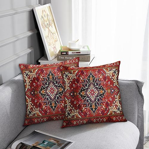 Miniatura 2 de Britimes Fundas de almohada, decoración de arte azteca para el hogar, 18 x 18 pulgadas, juego de 2 fundas de cojín para sofá, fundas de almohada