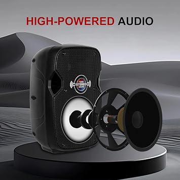 PRORECK Impact 10 10-Inch Stereo Speakers, 800W Peak Power Bluetooth PA Speaker System with Wired Microphone, Speaker Stands & Remote Portable DJ Speaker for Parties, Events, Karaoke, Outdoor Use