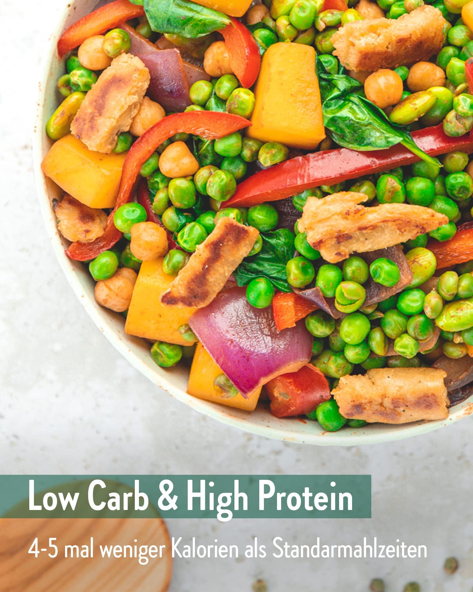 LiveFresh Fajita Mexican | 14 x 400g vegane Diät Feriggerichte | Low Carb Lebensmittel mit 32g Protein und nur 480 kcal pro Portion | Schnell zubereitet | Schonend schockgefrostet