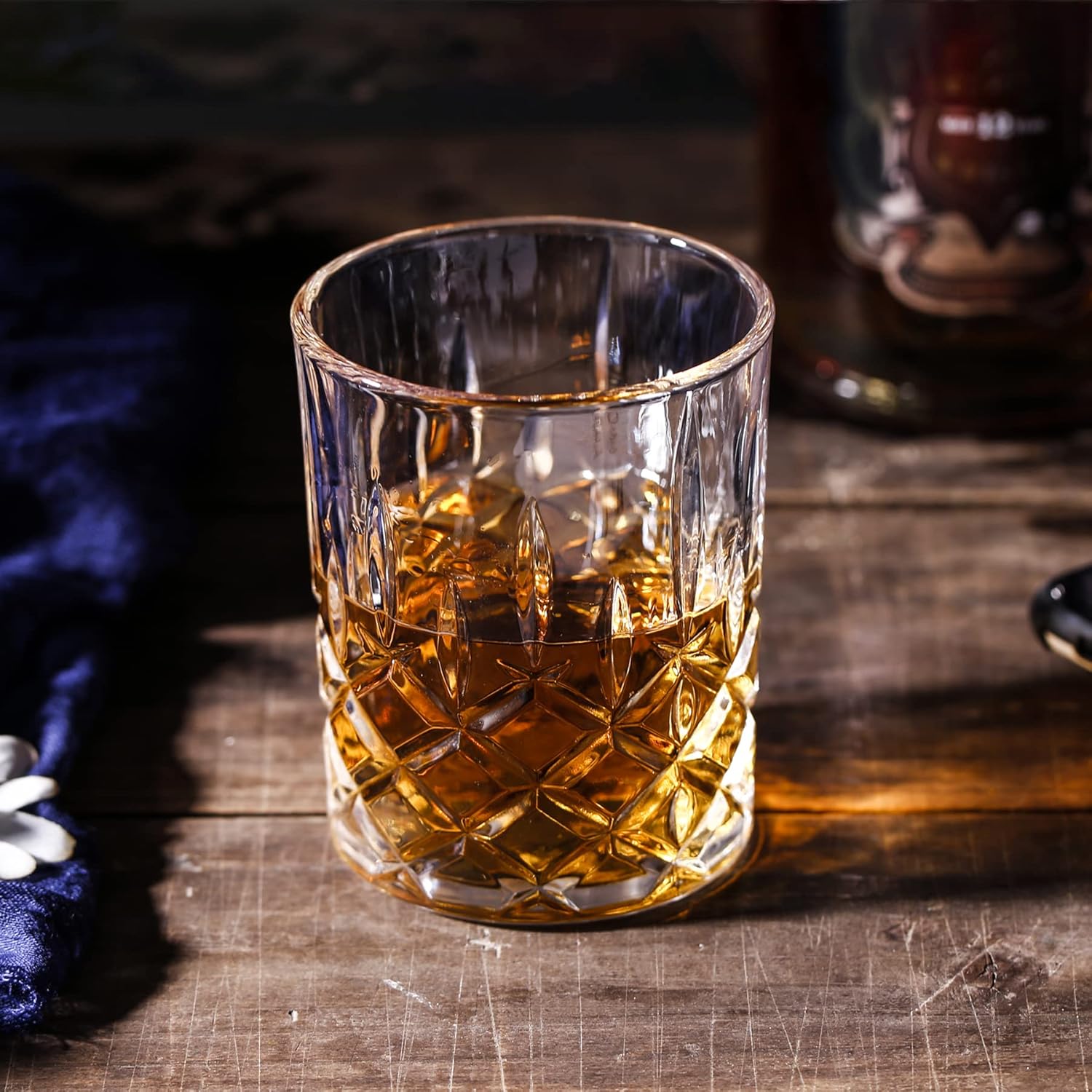 Old Fashioned Cocktail Glasses - Whiskey Glasses Set of 6 - Vodka Bourbon Scotch Liquor Glass - Bar Tumbler Glasses Set 10 oz - Image 8