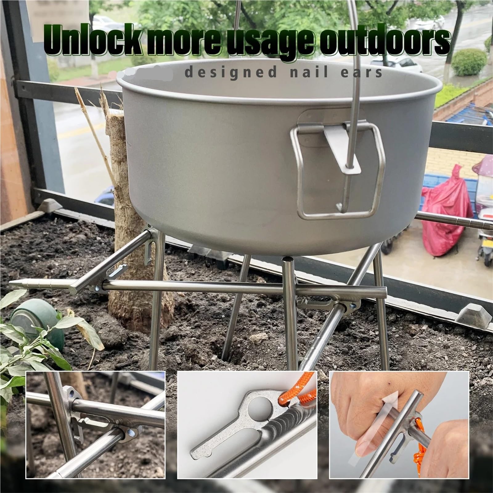 10 Stück Camping-Zelt-Zubehör, Bunte Titan-Zeltheringe, robuste Bodennägel, 30 cm/35 cm/40 cm, for harten Boden Für Verschiedene Campingumgebungen(30cm)