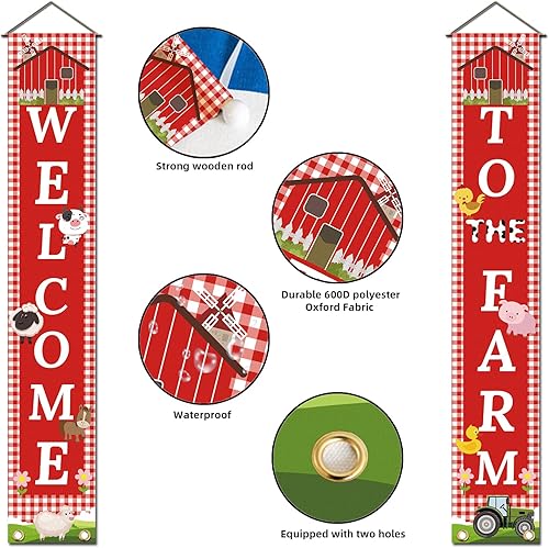 Miniatura 3 de SUPERDANT Letrero de bienvenida para porche, color blanco y negro, cartel colgante para puerta, letrero de bienvenida con texto en inglés "Sweet