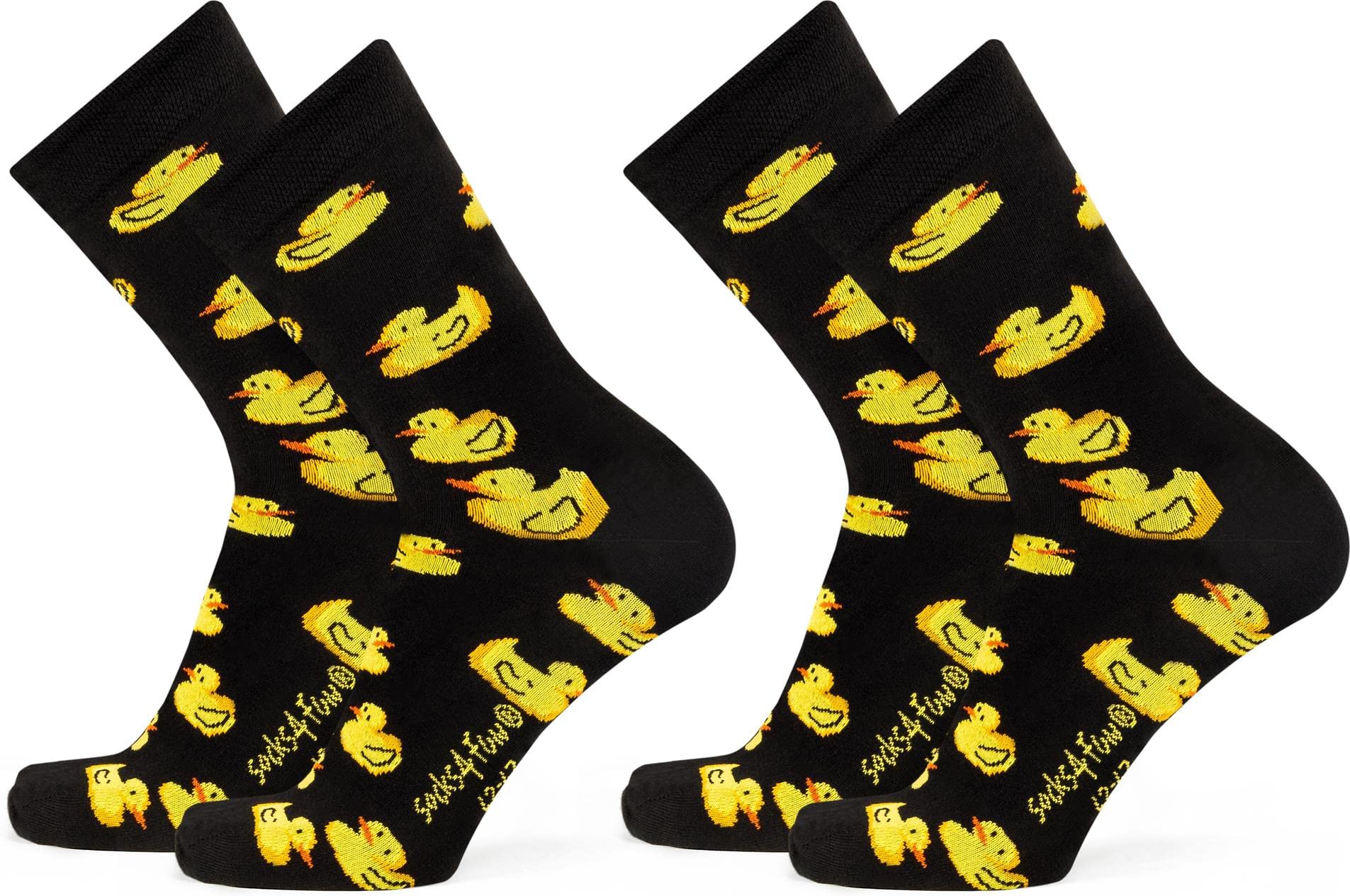 normani 2 Paar Lustige Socken | gemusterte Socken mit verschiedenen Motiven und Farben | Mit Piqué-Komfortbund | Aus Baumwolle, Polyamid und Elasthan