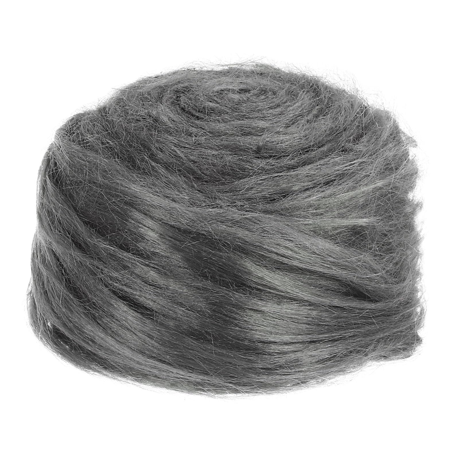 PATIKIL 4.9ft x 2 in Faux Fur Fabric Roll, Plush Precut Strips for DIY Craft Christmas Decoration Cosplay Costume, Grey