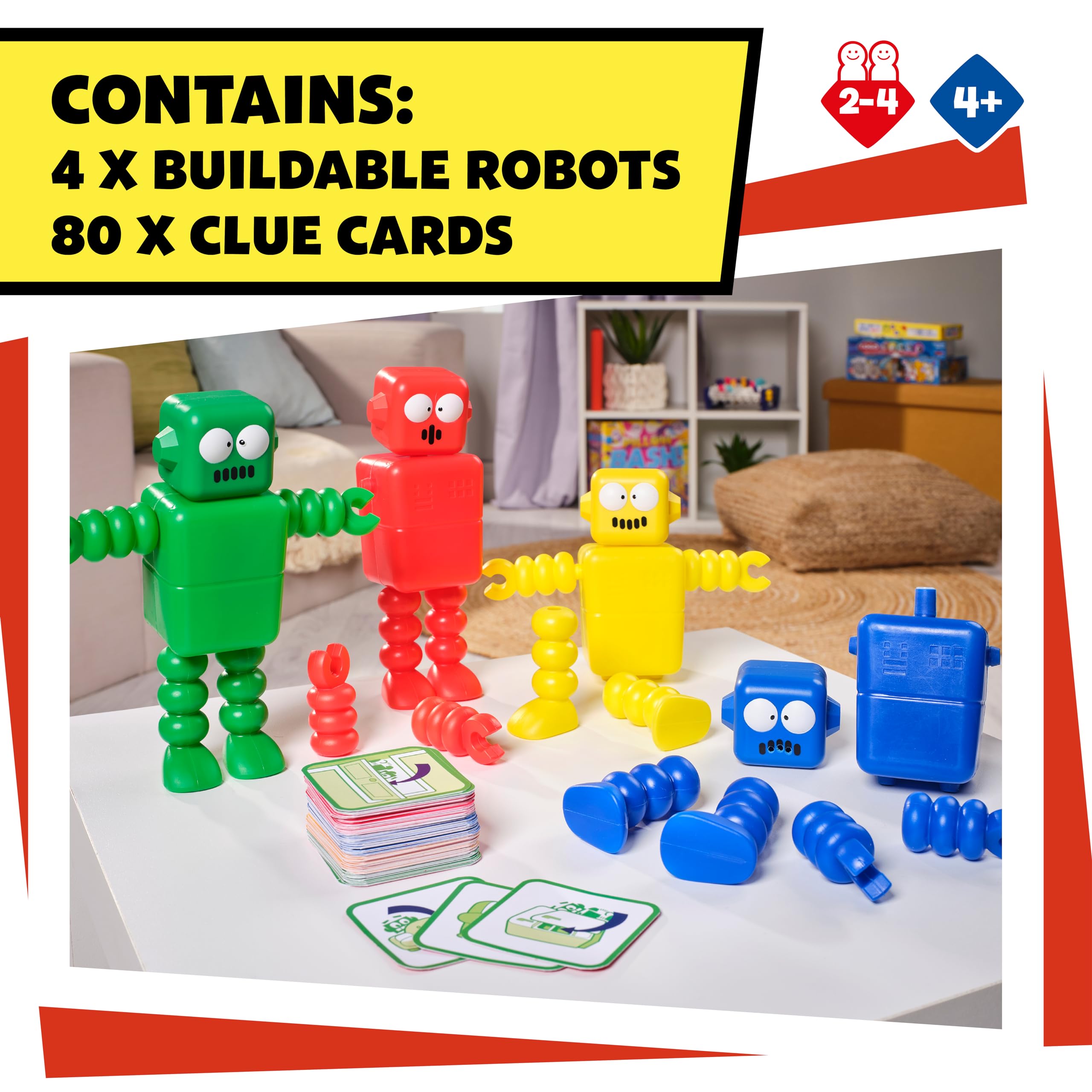 TOMY Hide and Squeak Robots, Robot Building Scavenger Hunt Game forKids, Active Indoor Games, Kids Games for 4 Year Olds and Older - Image 3