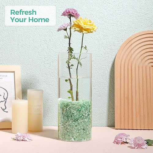 Miniatura 6 de T4U Piedras de cristal trituradas de cuarzo de jade de 1 libra  Grava de fluorita pequeña decorativa a granel, mini rocas pulidas piezas de arena