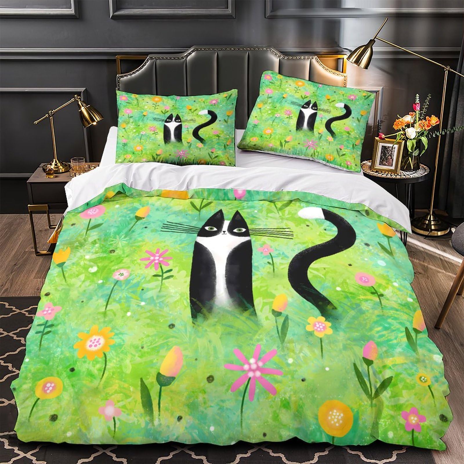Parure de lit imprimé en 3D motif lunettes de soleil pour chambre ado et fille