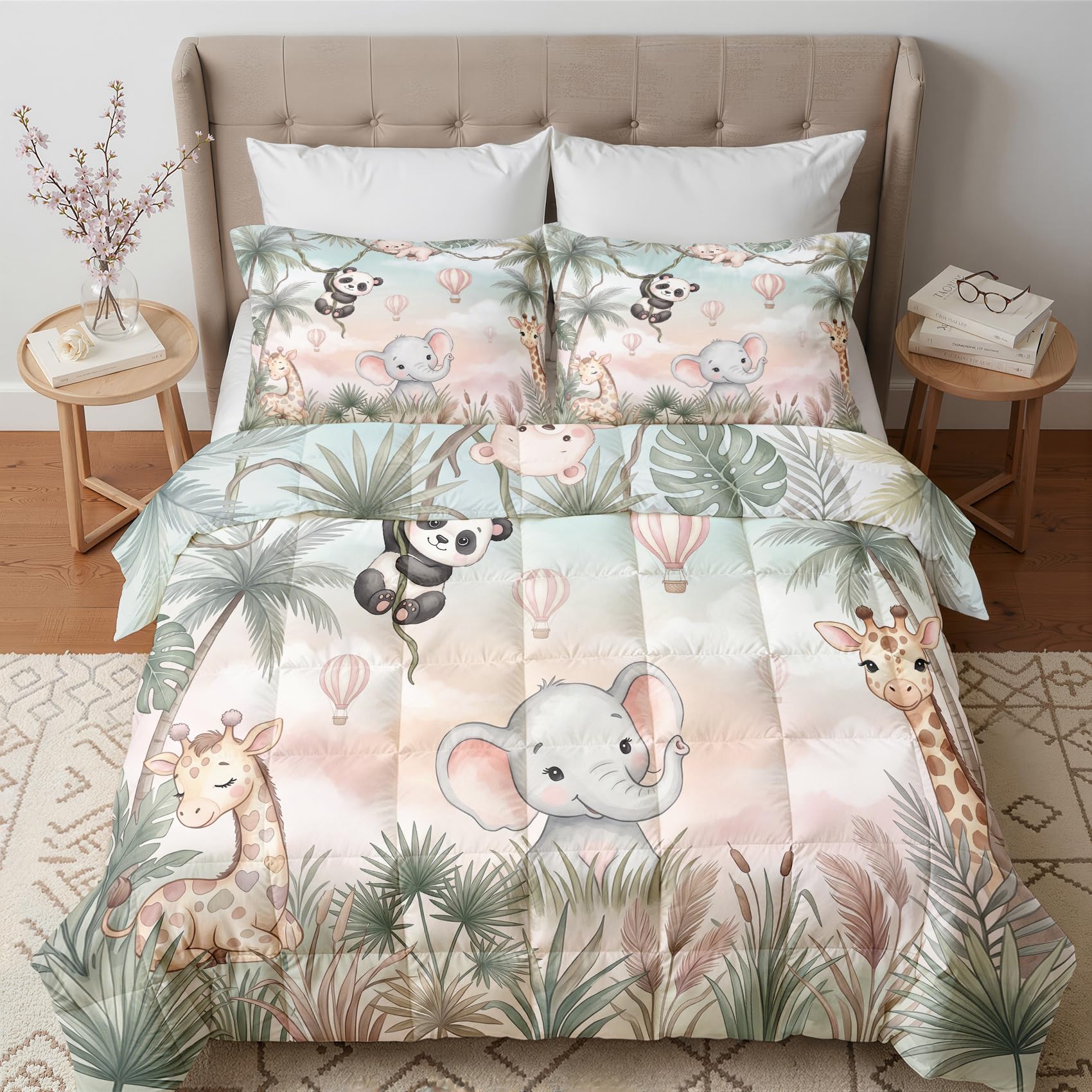 Kinder Safari Bettdecke 200x200cm