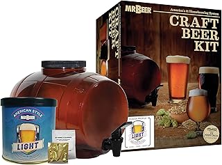 Mr. Beer - Craft Beer Making Kit (2 Gallon) Starter DIY Home Brew Set | Make Your Own Craft Beer | American Light