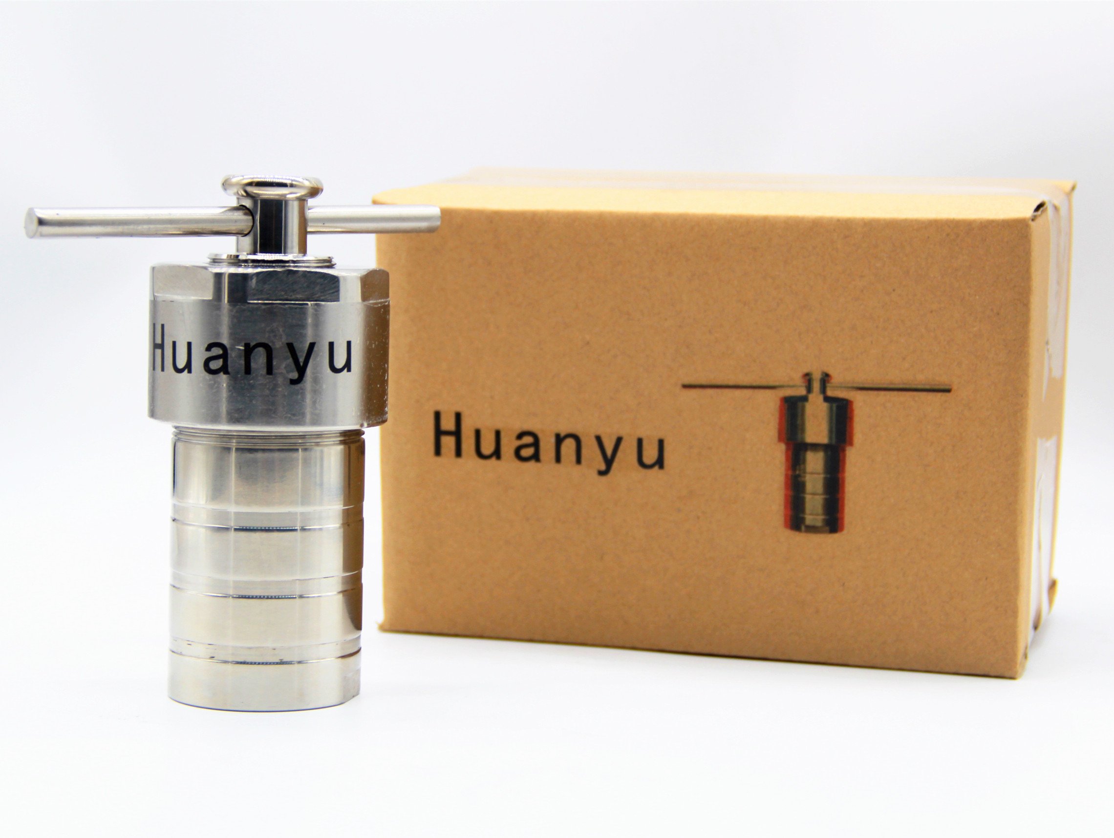Huanyu Réacteur autoclave de synthèse hydrothermale 100ml avec récipient doublé de PTFE pour laboratoire