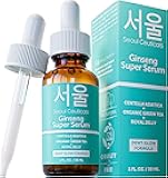 SeoulCeuticals Korean Skin Care Ginseng Serum - K Beauty Skincare with Green Tea + Centella + Royal Jelly - Cruelty Free & Organic for Dewy Glow 1oz