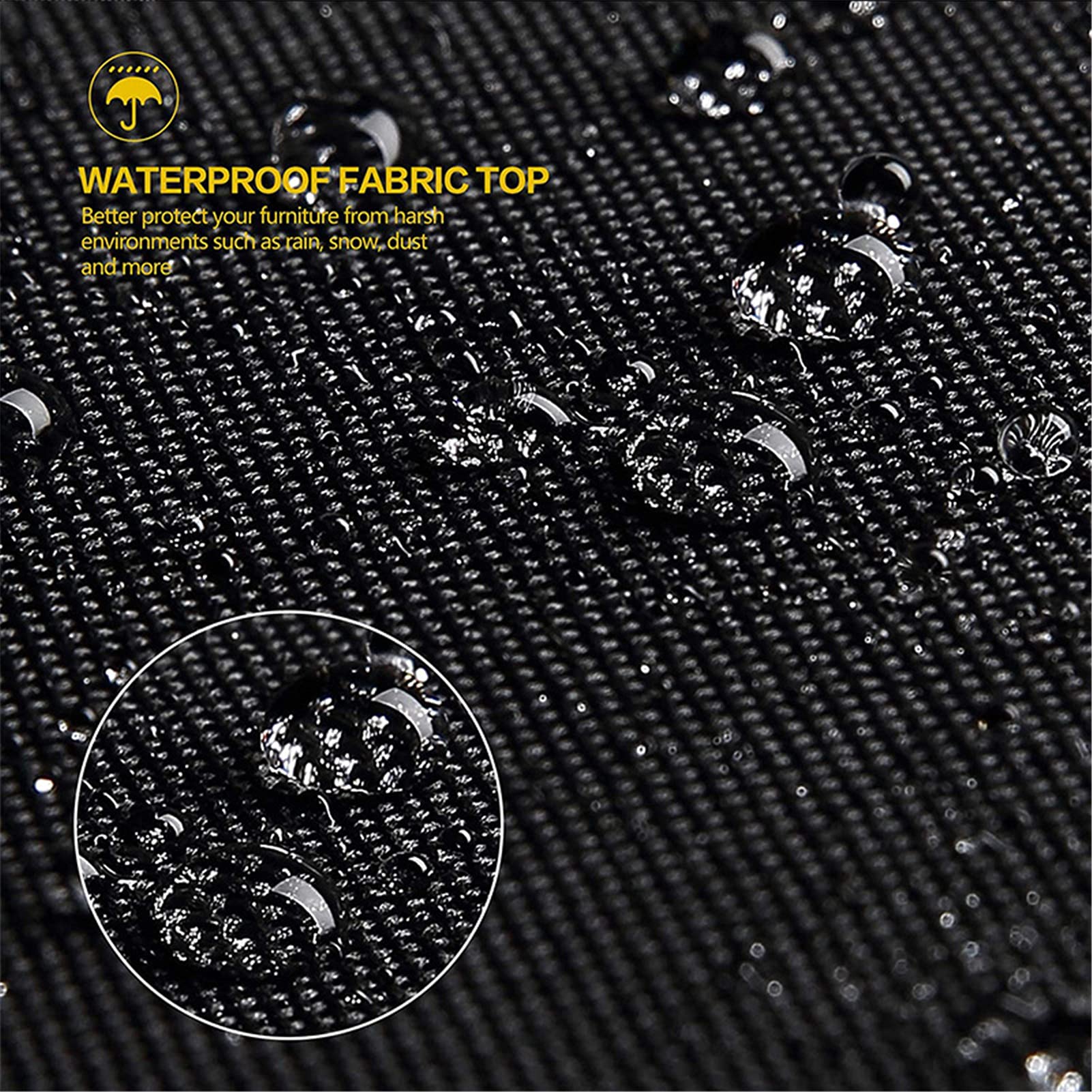 Fundas para Tumbonas De Jardin,Carcasa Protectora Transpirable Impermeable Tejido 210D Oxford, para Tumbona contra Lluvia Nieve, Solar Y Polvo (210x75x80x40cm,Negro)