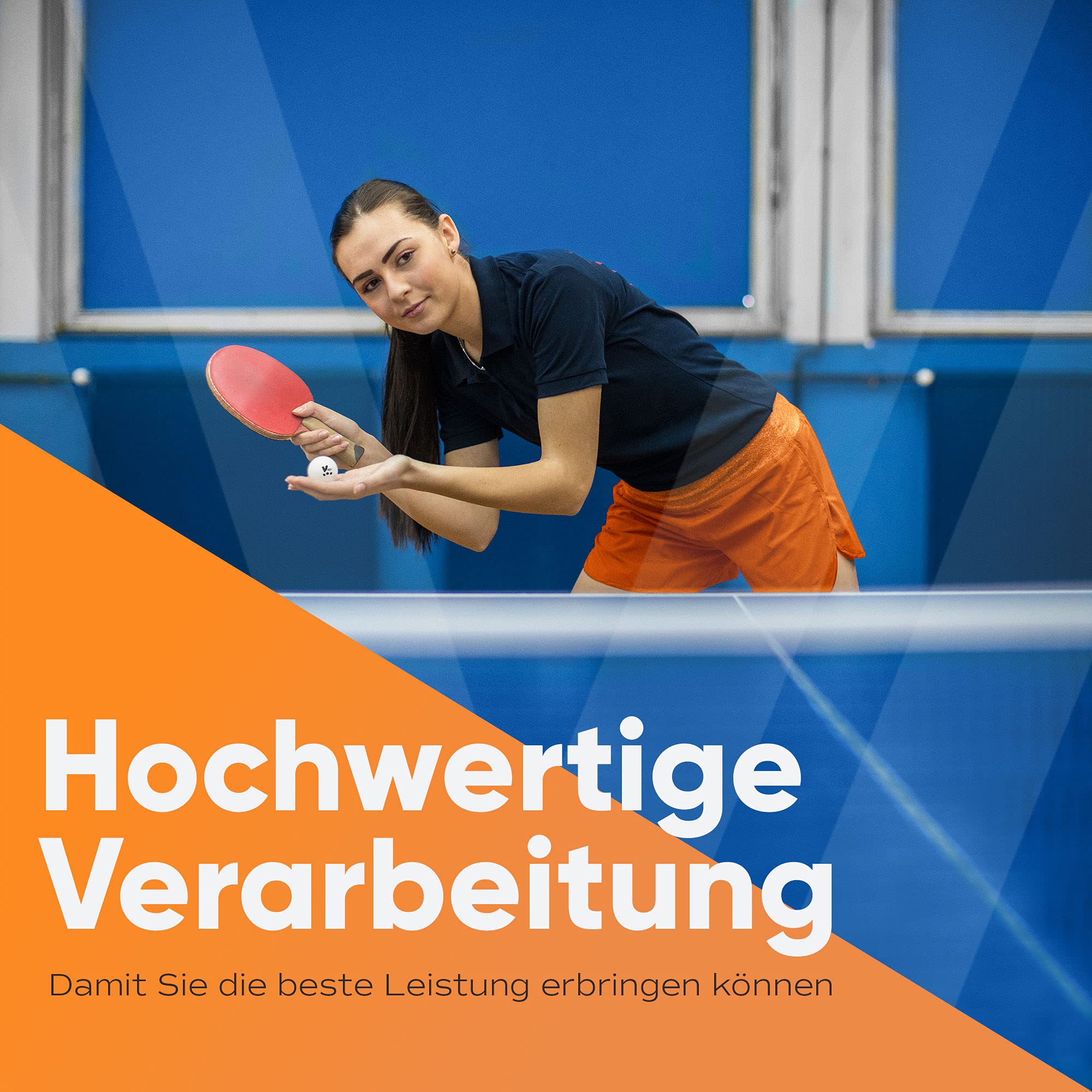 Villkin Pelotas de ping pong de mesa, 24 unidades, duraderas, 40 mm, para tiempo libre y competición