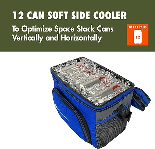 Miniatura 2 de Ozark Trail - Refrigerador de almuerzo pequeño de carcasa dura para 12 latas con forro extraíble, baúl portátil de lados suaves para campamento,