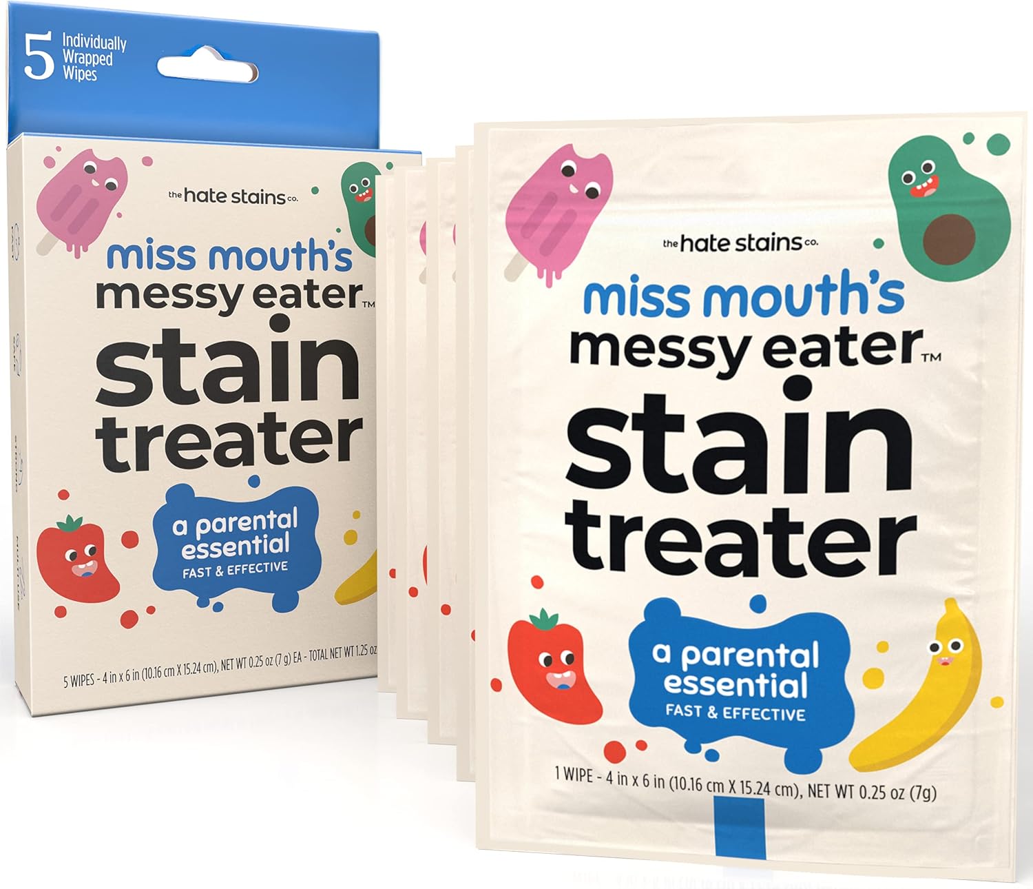 Miss Mouth's Messy Eater Stain Treater Wipes 5 Pack Stain