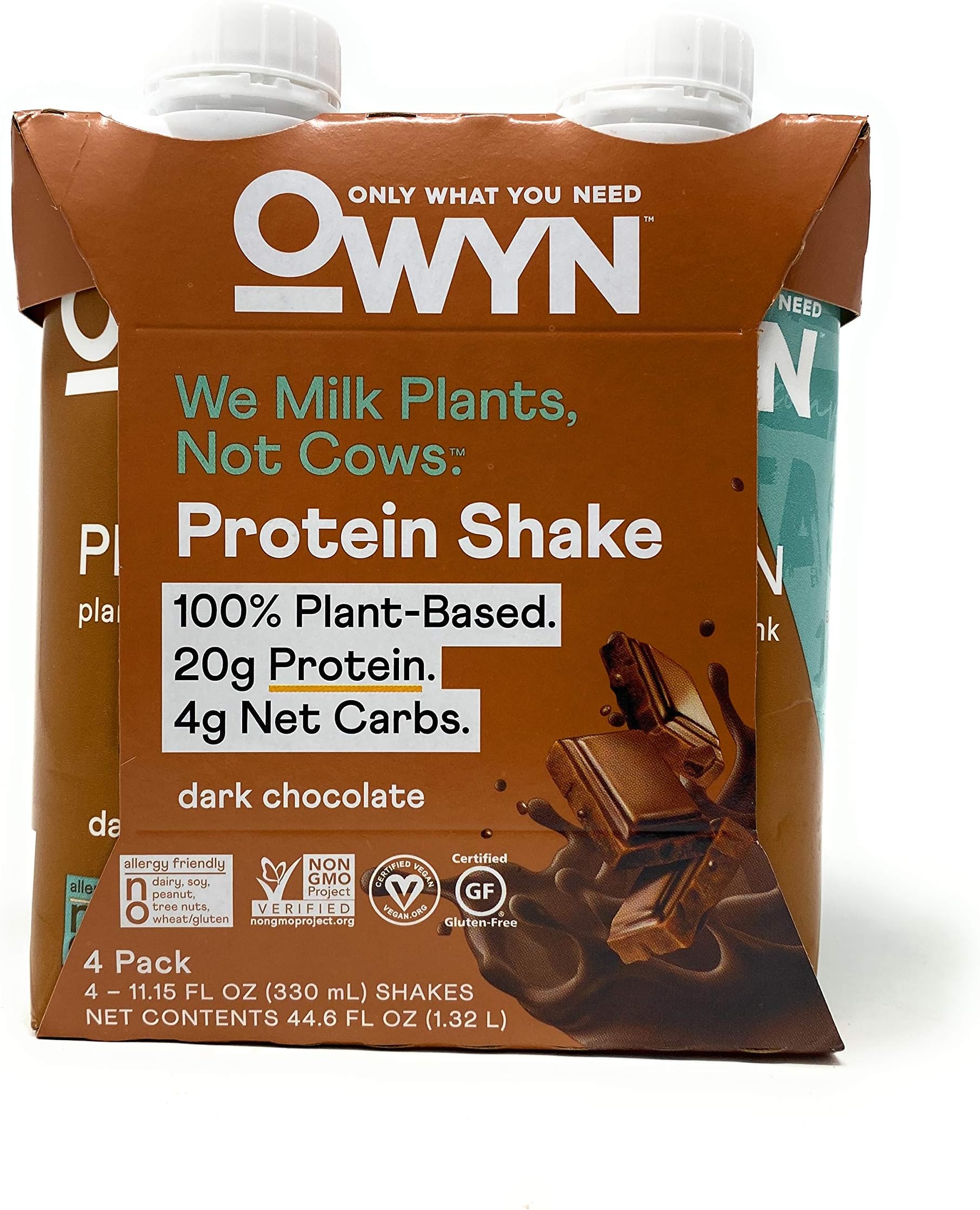 OWYN Dark Chocolate Plant Based Protein Shake 4pk, 11.15 FZ