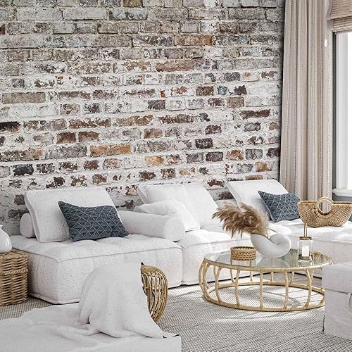 Miniatura 2 de artgeist Mural de pared Ladrillos de imitación de 157 x 110 pulgadas, papel tapiz no tejido XXL, decoración de pared de vellón, impresión