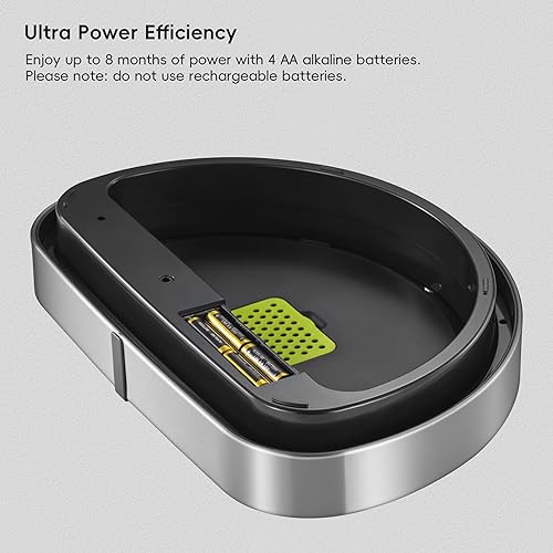 Miniatura 7 de EKO Mirage - Bote de basura semicircular con sensor de movimiento, de 12.4 galones, grande, automático para cocina con compartimento desodorante,