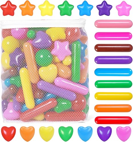 Miniatura 4 de STARBOLO Pelotas para niños  Paquete de 150 bolas coloridas de plástico a prueba de aplastamiento para niños pequeños, tienda de campaña de juego