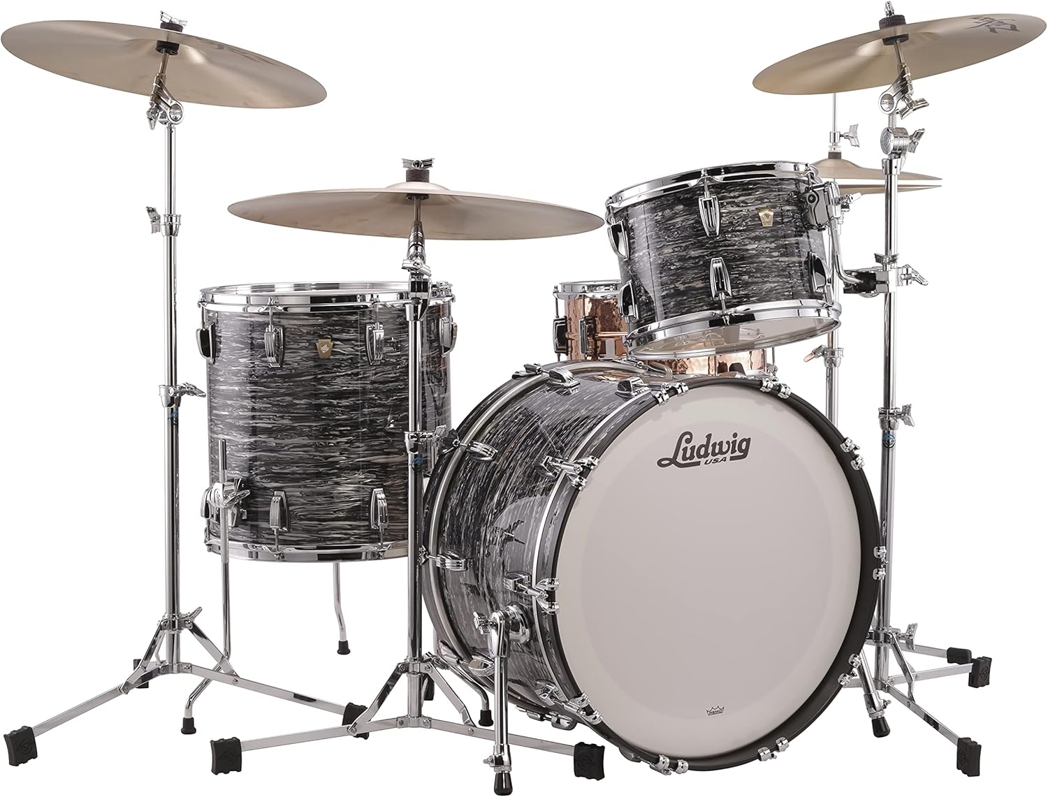Ludwig Classic Maple Fab 22 Shell Pack - Vintage Black Oyster