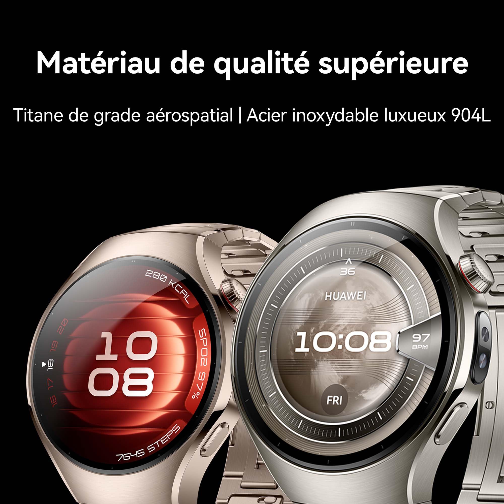 HUAWEI Watch 5 46mm Montre connectée, Garantie prolongée de 6 Mois, Marron | Technologie X-Tap à détection Multiple, Votre santé en Un Coup d'œil, eSIM, ECG,Smart Gestures, pour Android et iOS