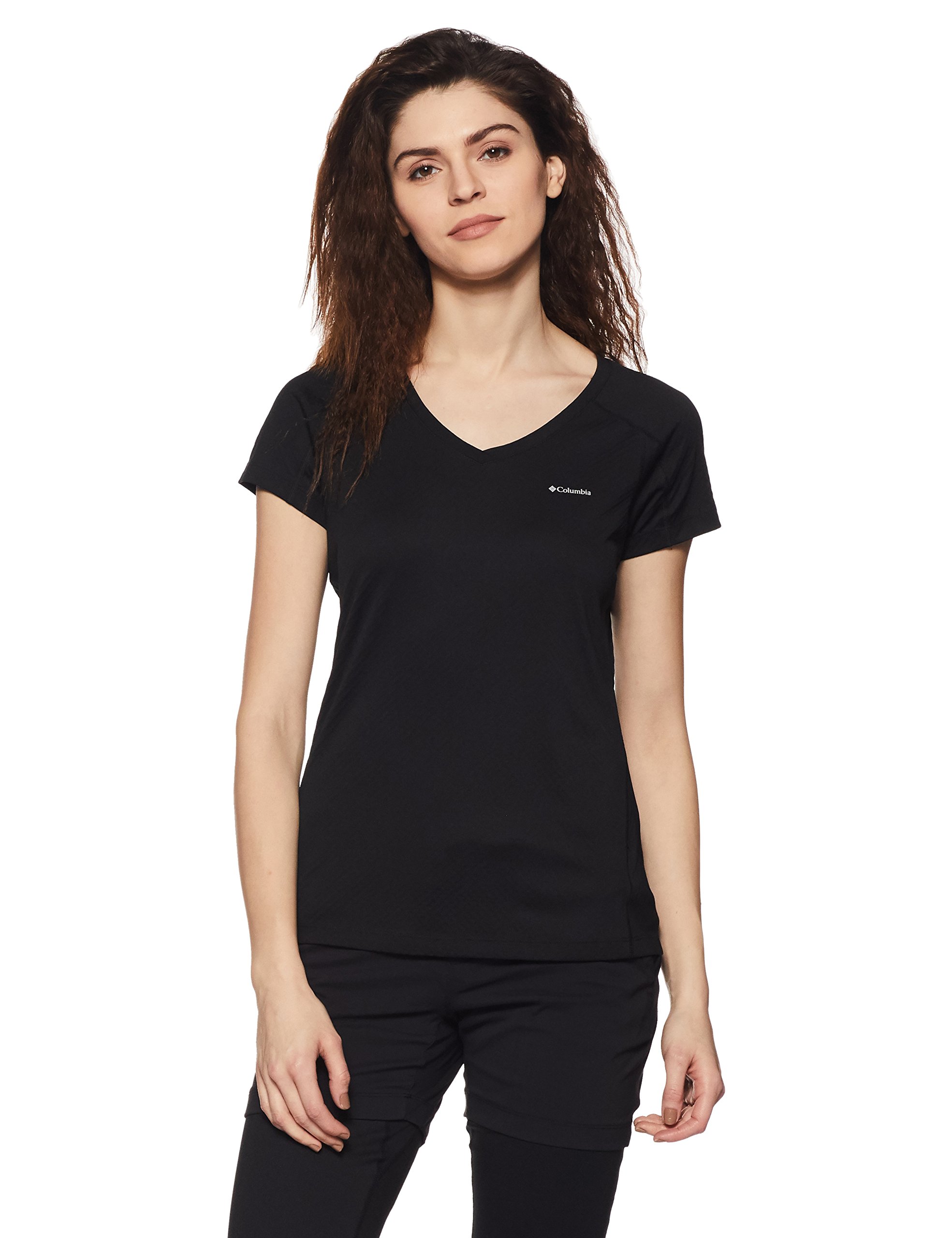 ColumbiaWomens Zero Rules Short Sleeve Shirt (AL6914-010-S_Black)