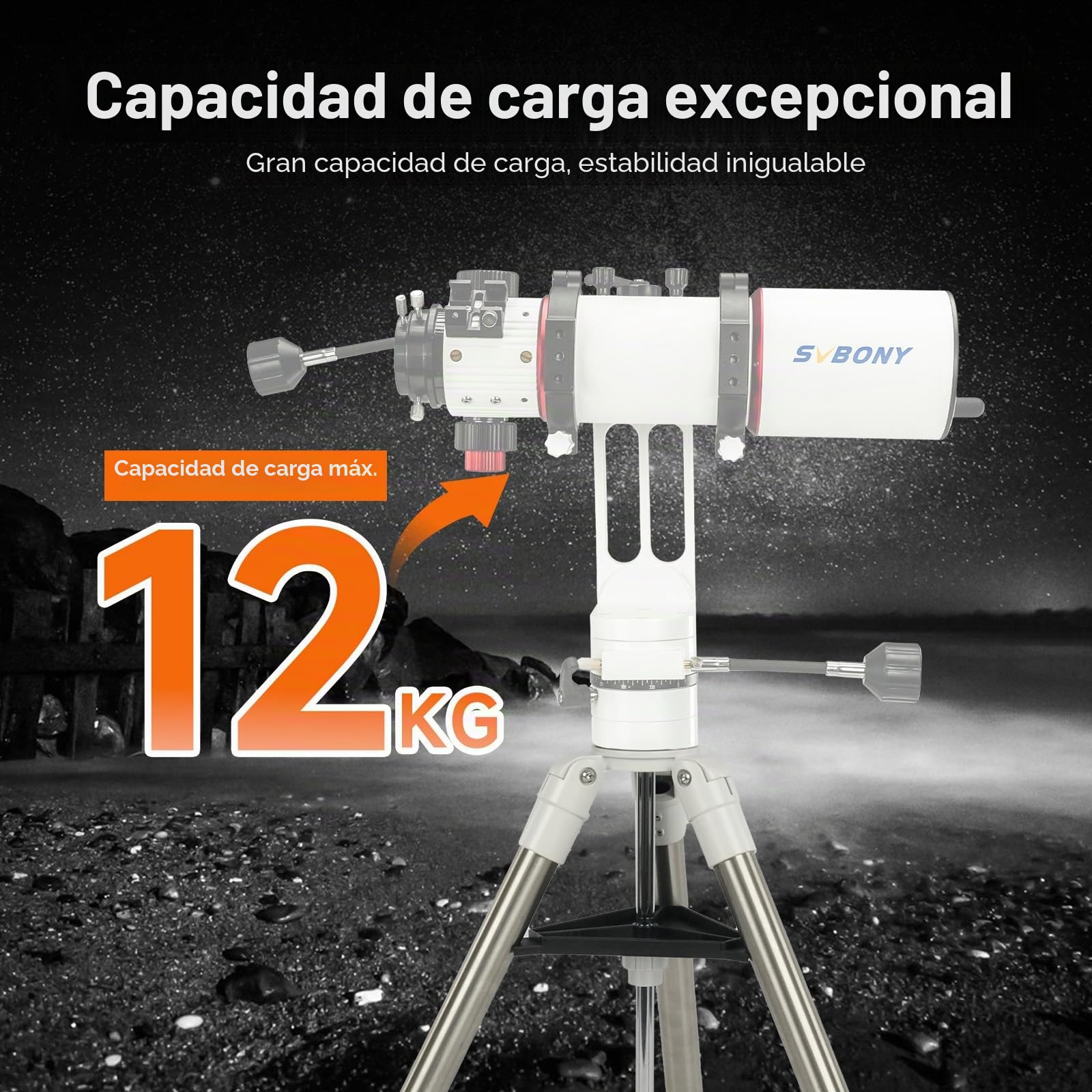 Svbony SV225T - Tripode de telescopio astronómico de aluminio extensible, accesorios portátiles, compatible con soportes Alt-Azimut SV225, ideal para observaciones