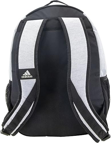 Miniatura 5 de adidas Mochila unisex para diario, color blanco jersey, negro y gris, talla única