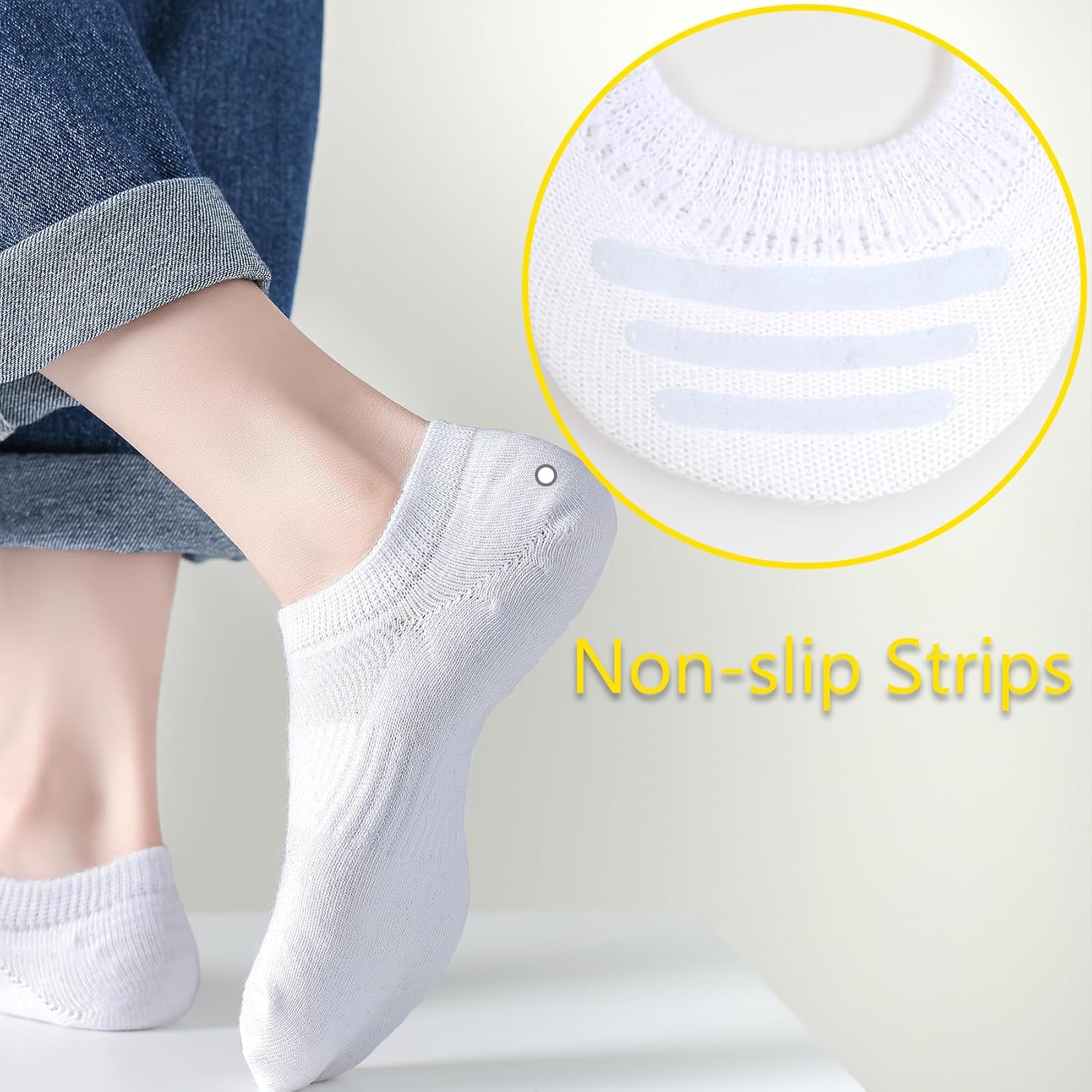 LO SHOKIM No Show Cotton Socks for Girls and Boys - Low Cut, Breathable, Non-Slip Short Socks for Kids - 5/10 Pairs - Image 4