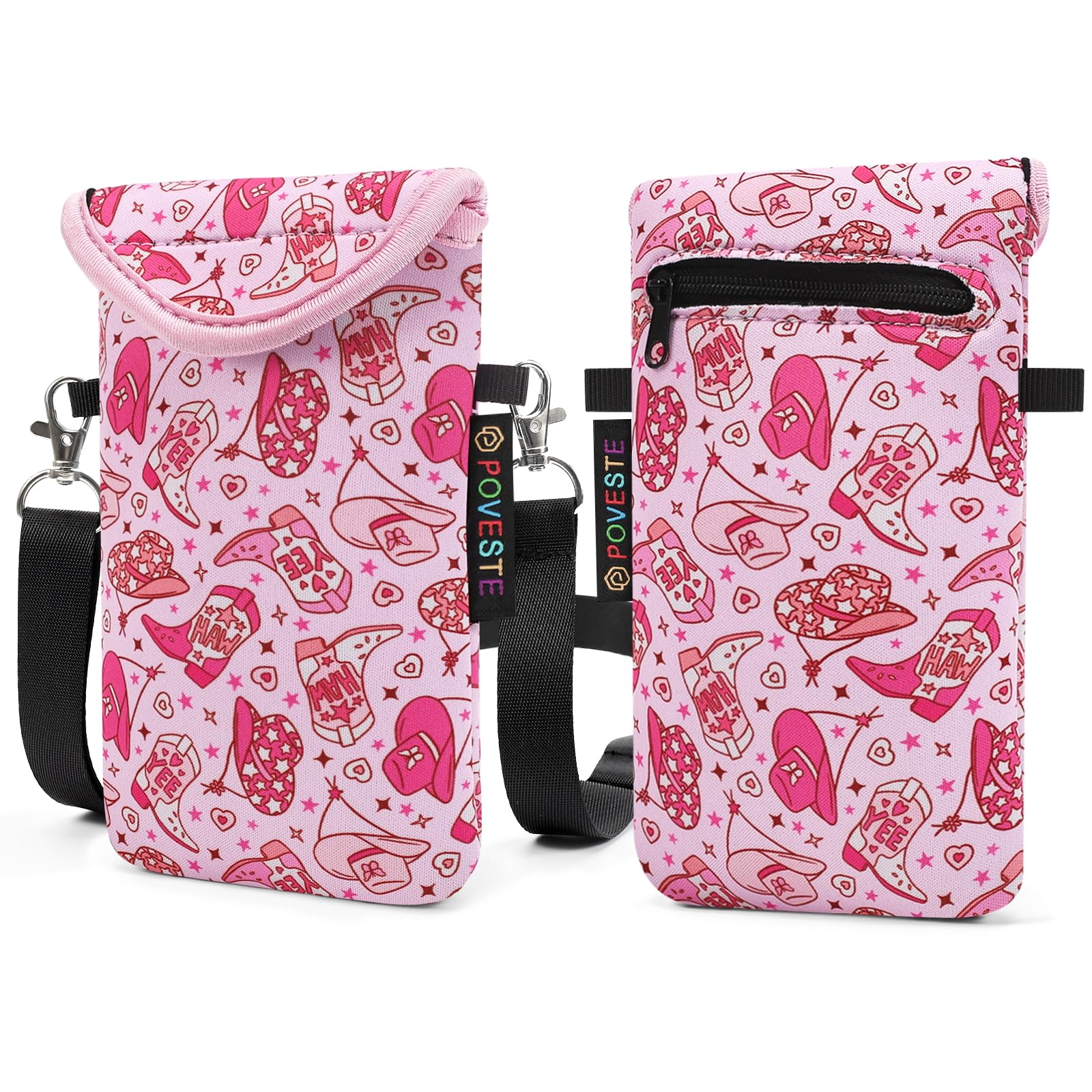 Flap Closure Secure Cell Phone Bag with Card Pocket for iPhone &amp; Samsung