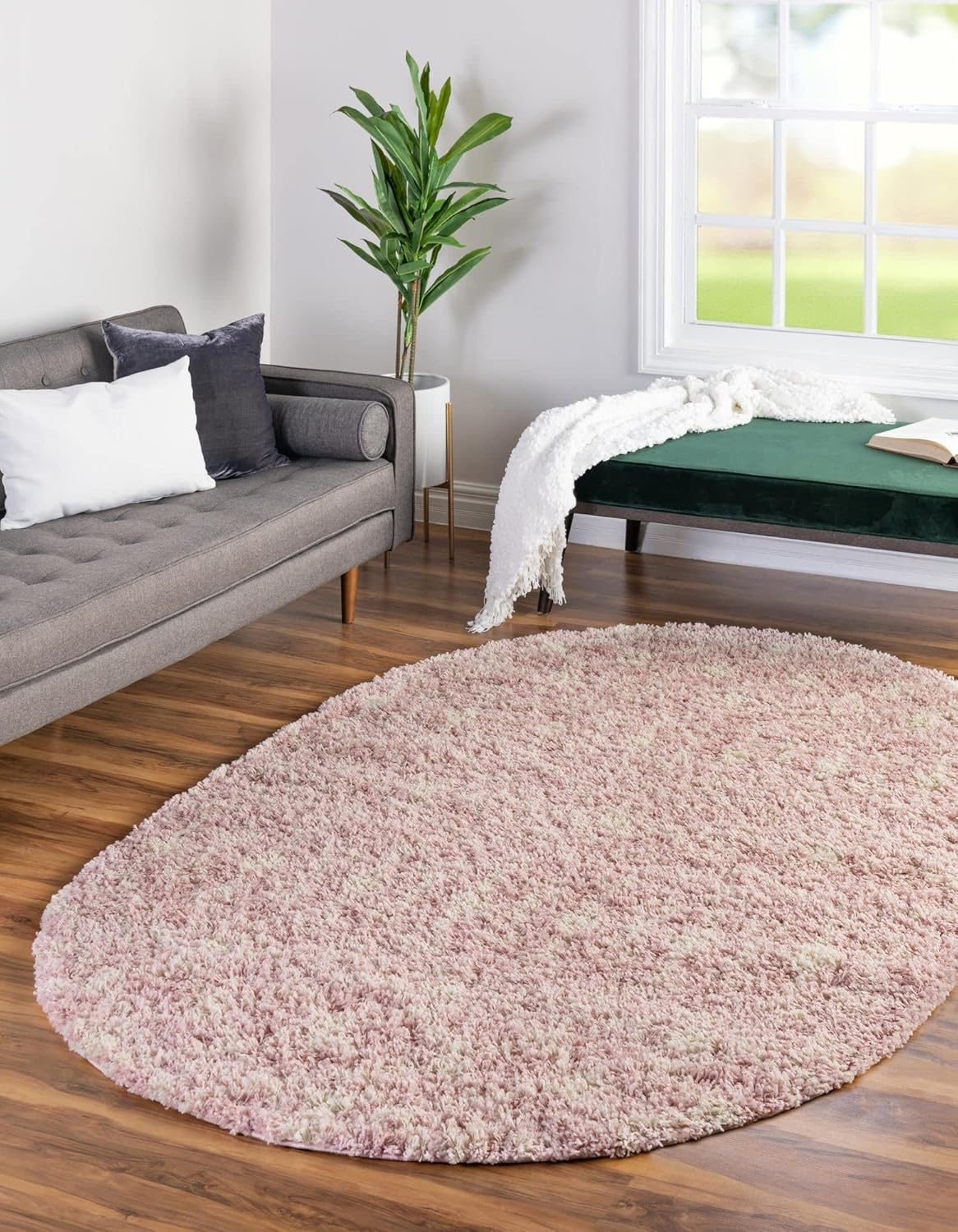 Moroccan Trellis Shag Collection Rug 4' x 6